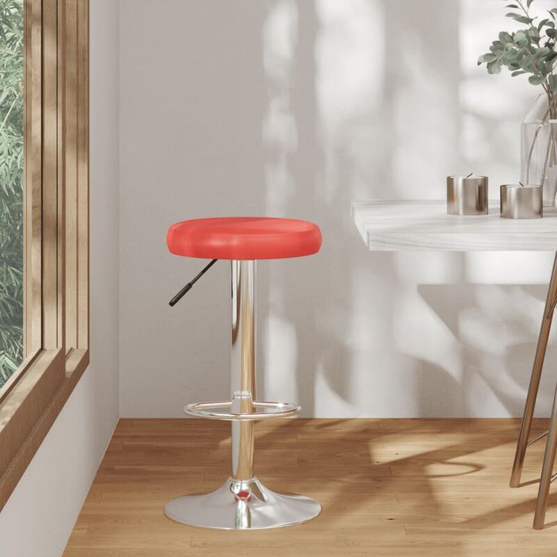 

Taburete de cocina cuero sintético rojo