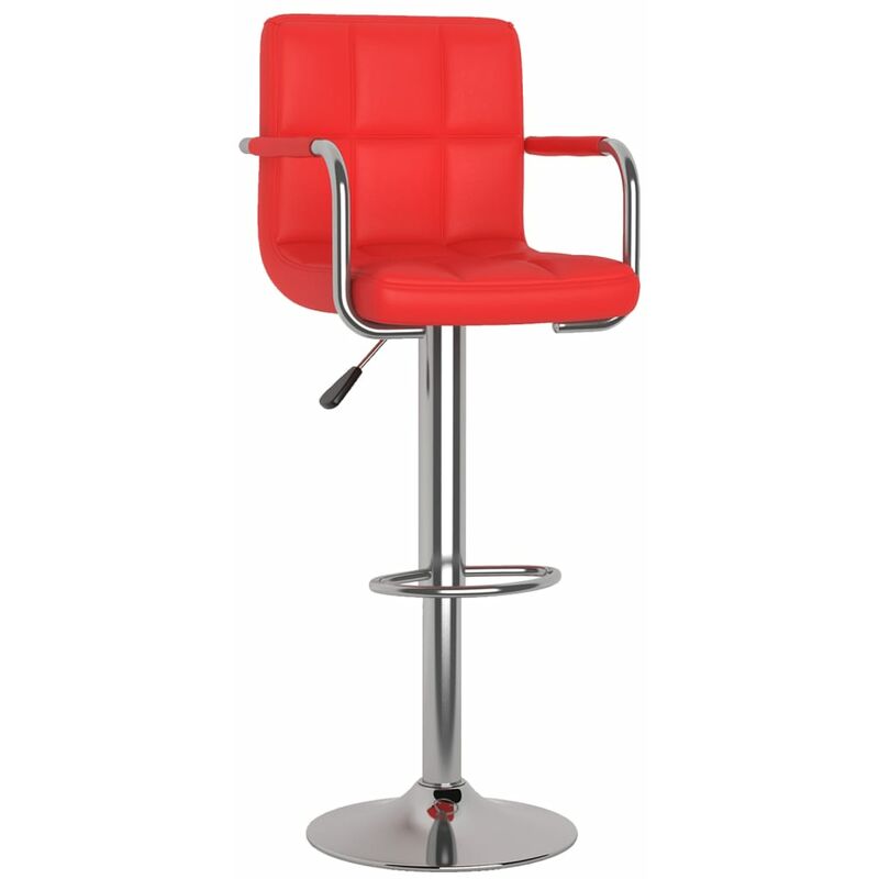 

Taburete de cocina cuero sintético rojo
