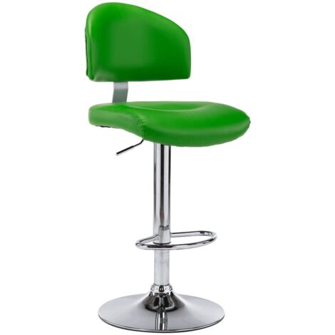 Taburete de cocina cuero sintético verde vidaXL
