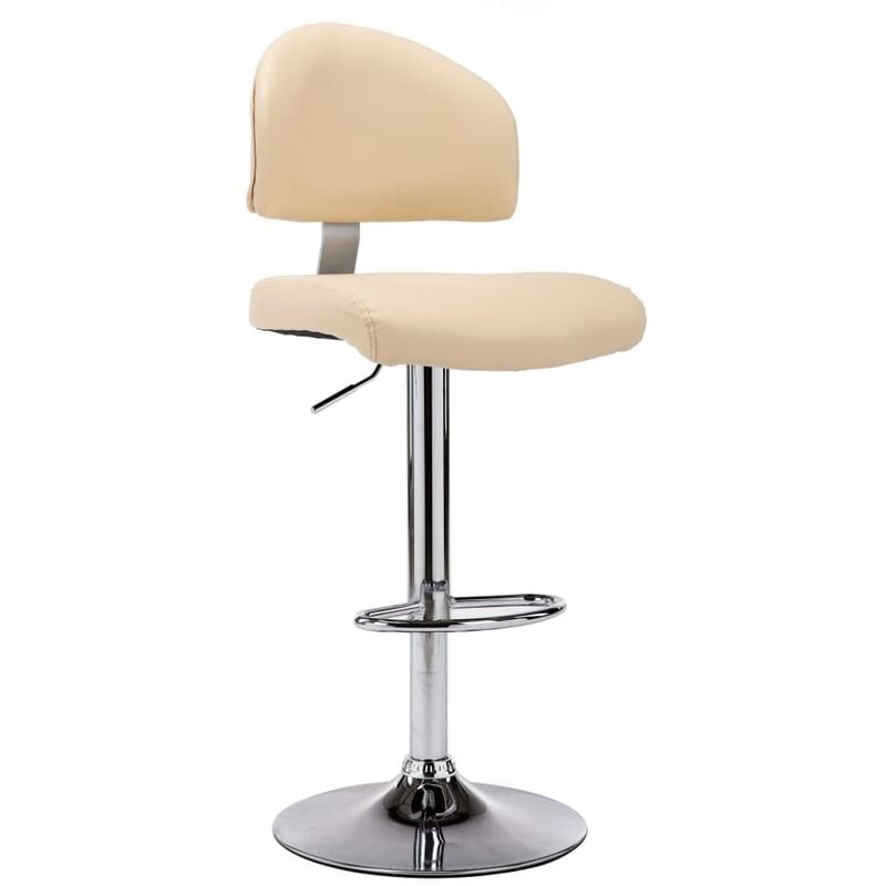 

Taburete de cocina cuero sintético color crema - Crema