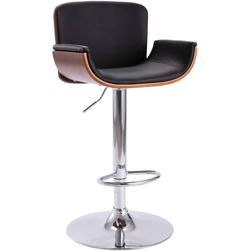 

Taburete de cocina cuero sintético negro - Negro