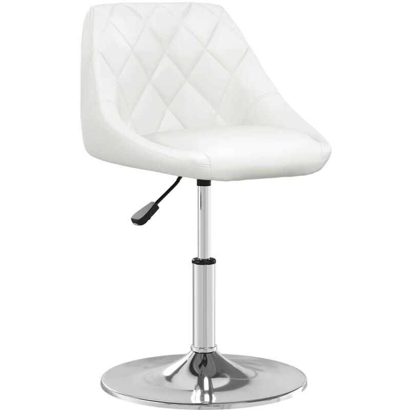 

Taburete de cocina de cuero sintético blanco