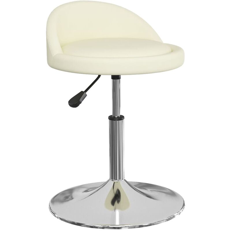 

Taburete de cocina de cuero sintético color crema