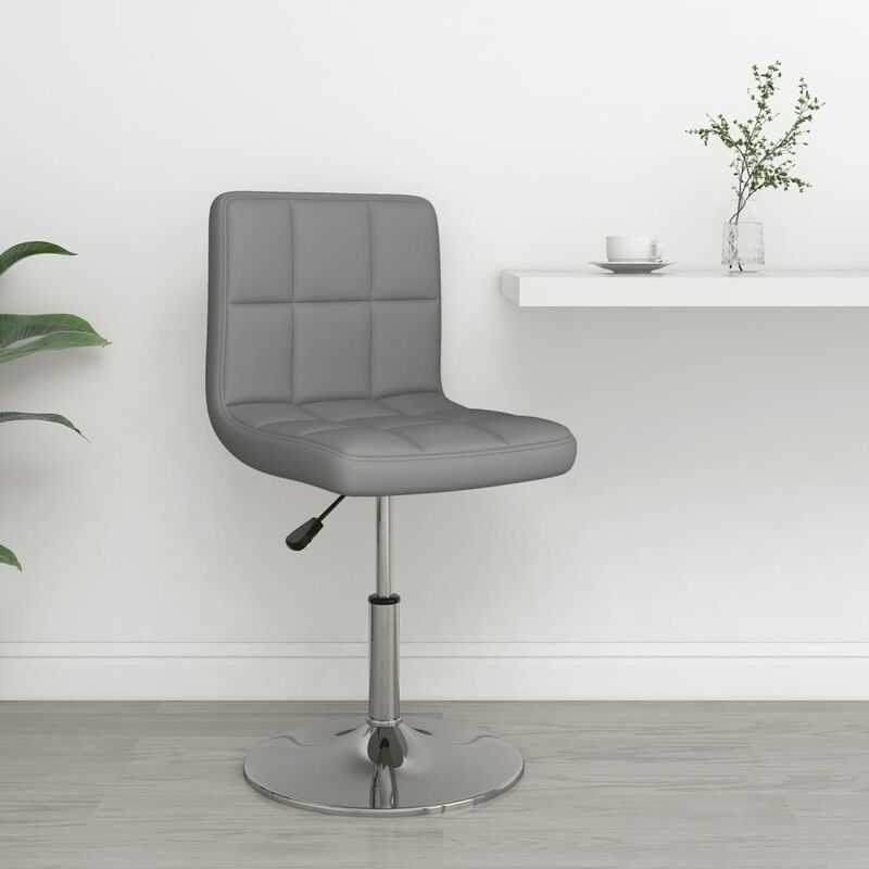 

Taburete de cocina de cuero sintético gris