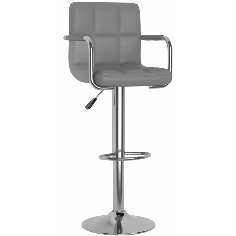 

Taburete de cocina de cuero sintético gris