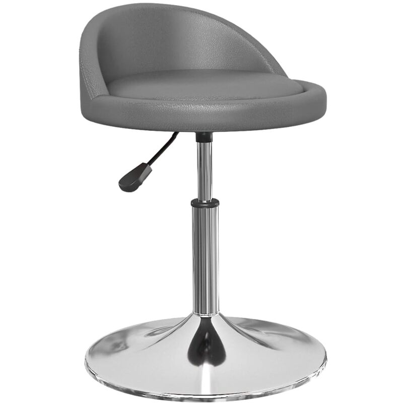 

Taburete de cocina de cuero sintético gris