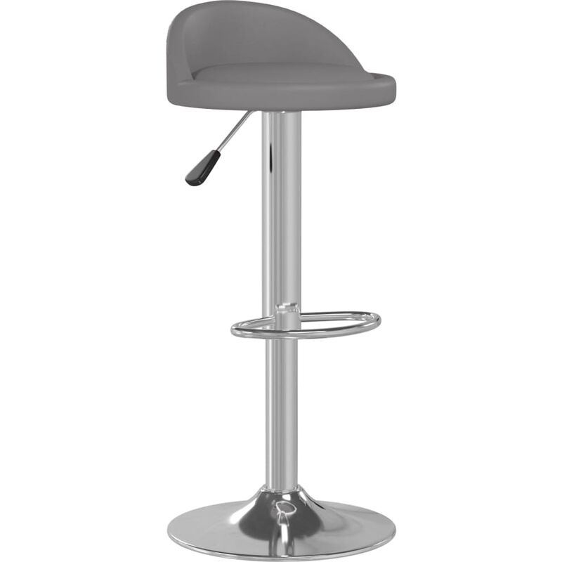 

Taburete de cocina de cuero sintético gris