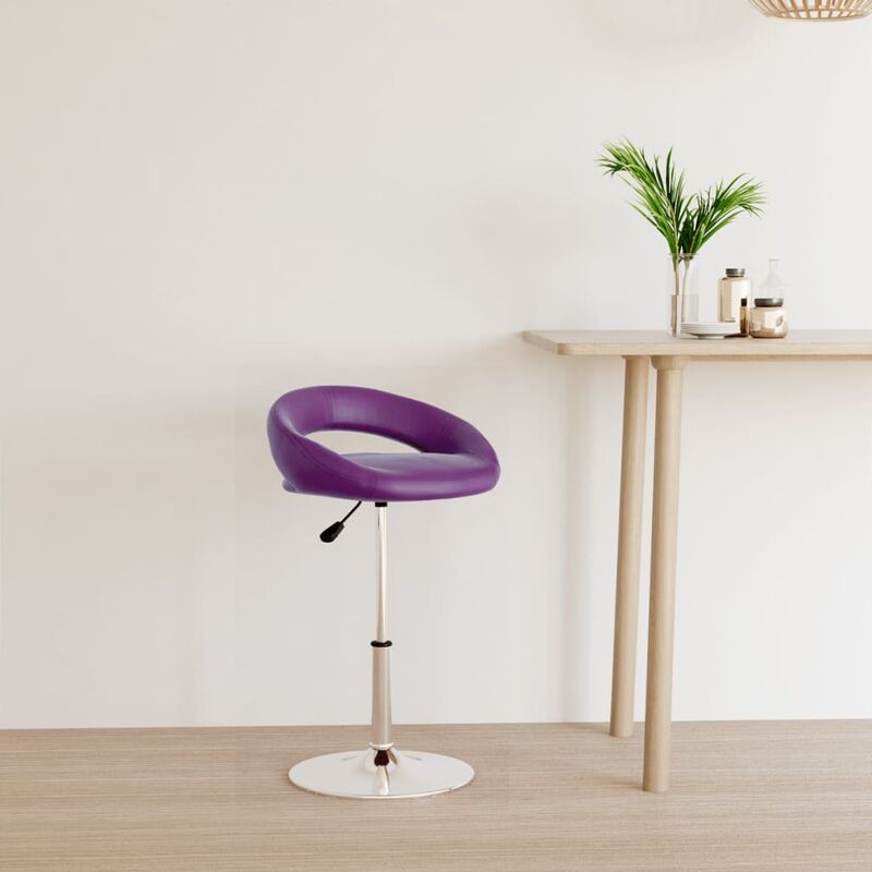

Taburete de cocina de cuero sintético morado