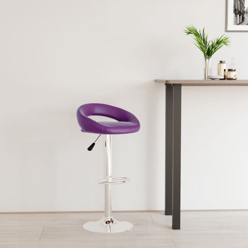 

Taburete de cocina de cuero sintético morado