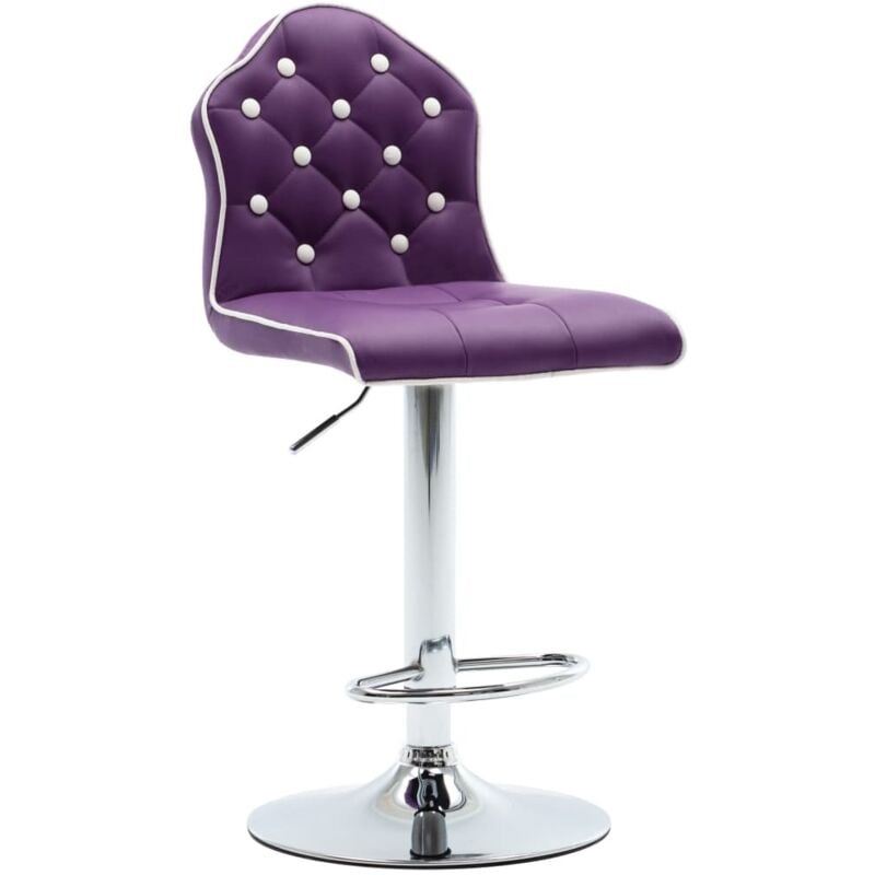 

vidaXL Taburete de Cocina Cuero Sintético Morado - Púrpura