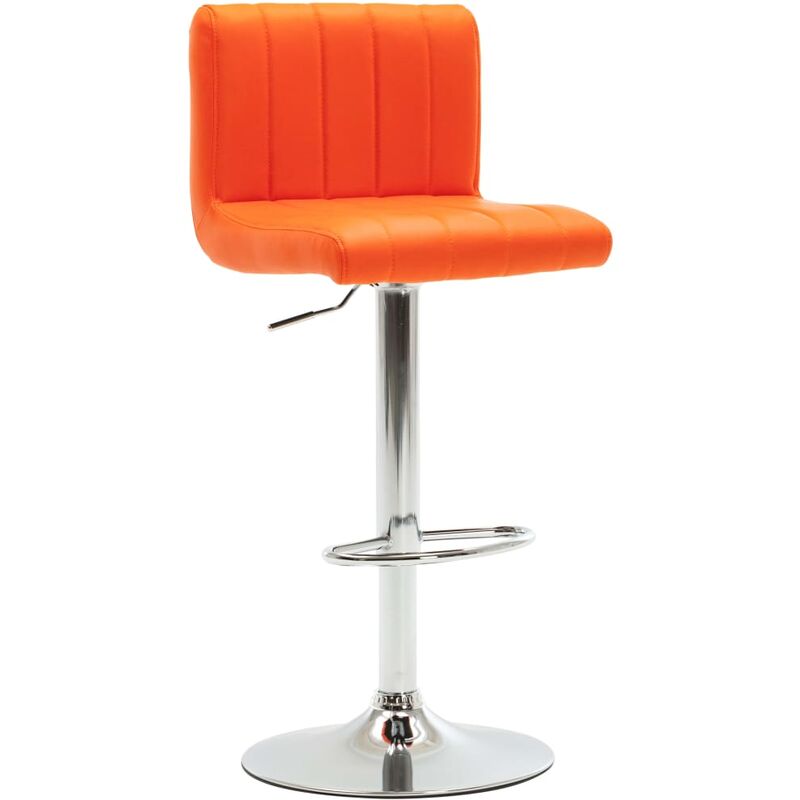 

Taburete de cocina de cuero sintético naranja