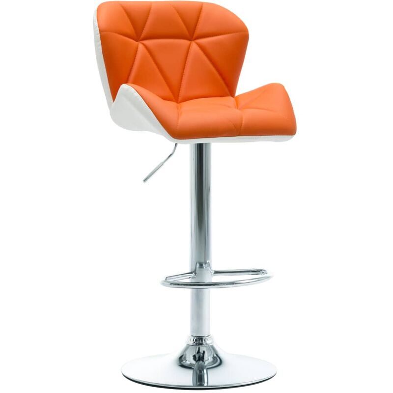 

Taburete de cocina de cuero sintético naranja