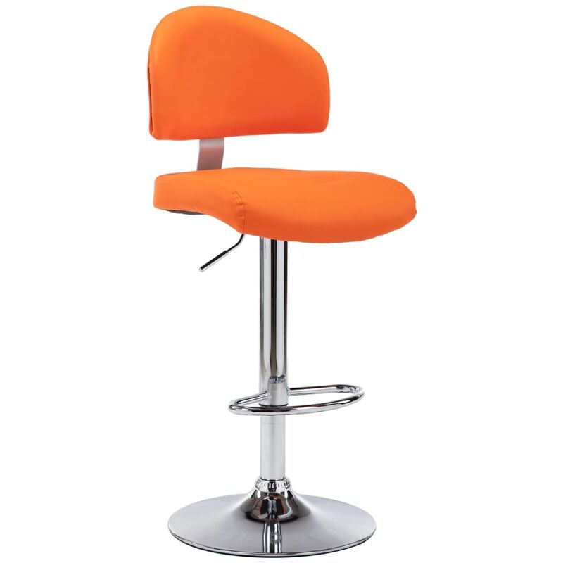 

Taburete de cocina de cuero sintético naranja