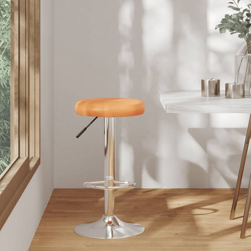 

Taburete de cocina de cuero sintético naranja