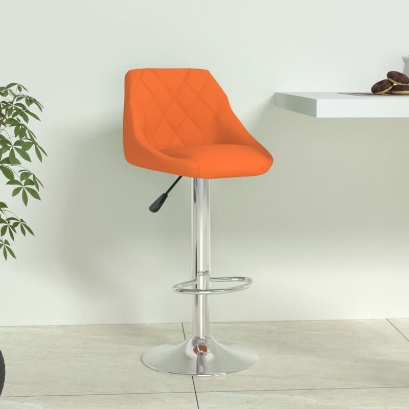 

Taburete de cocina de cuero sintético naranja