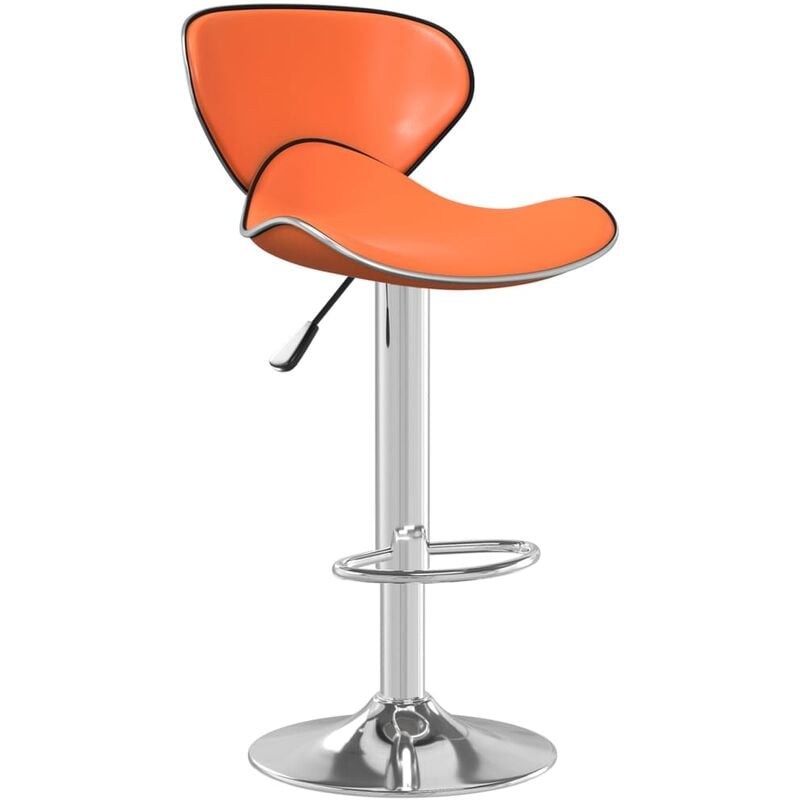 

Taburete de cocina de cuero sintético naranja