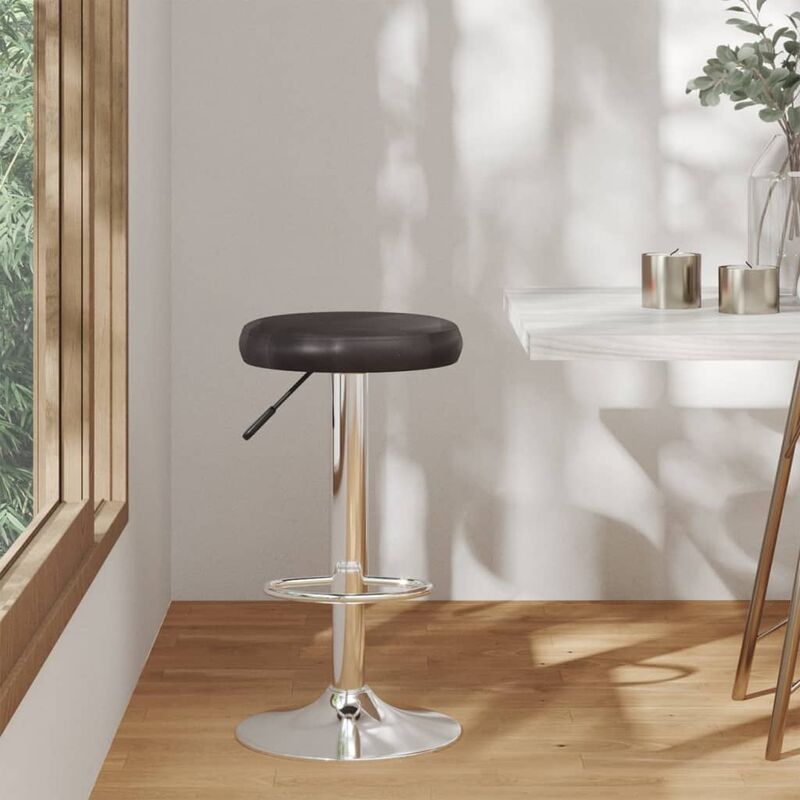 

Taburete de cocina de cuero sintético negro