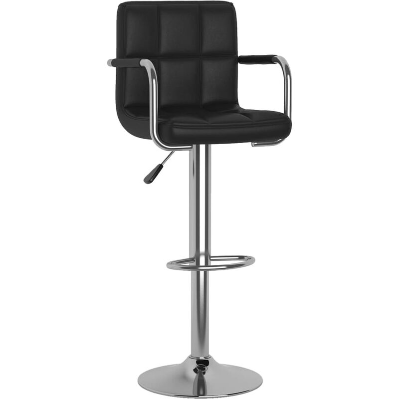 

Taburete de cocina de cuero sintético negro