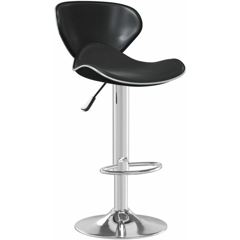 

Taburete de cocina de cuero sintético negro