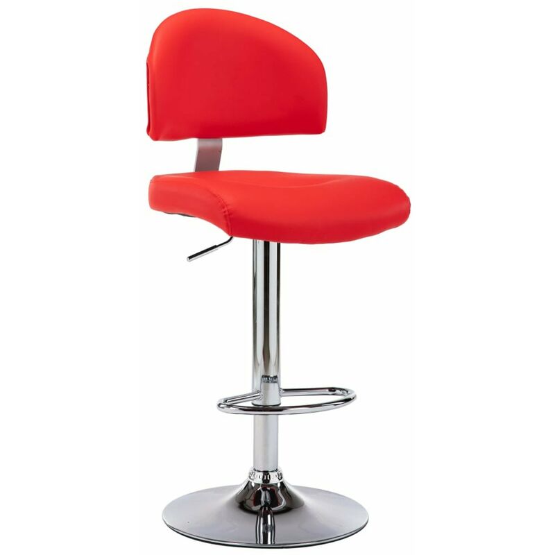 

Taburete de cocina de cuero sintetico rojo
