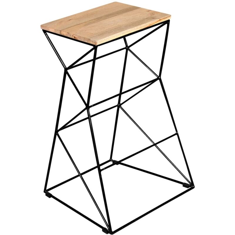 

Taburete de cocina de madera maciza de mango - Marrón