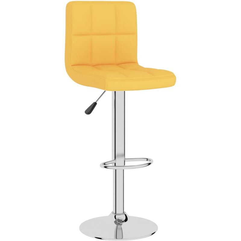 

Taburete de cocina de tela amarillo mostaza
