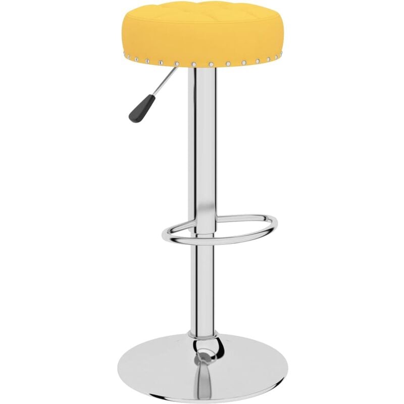 

Taburete de cocina de tela amarillo mostaza