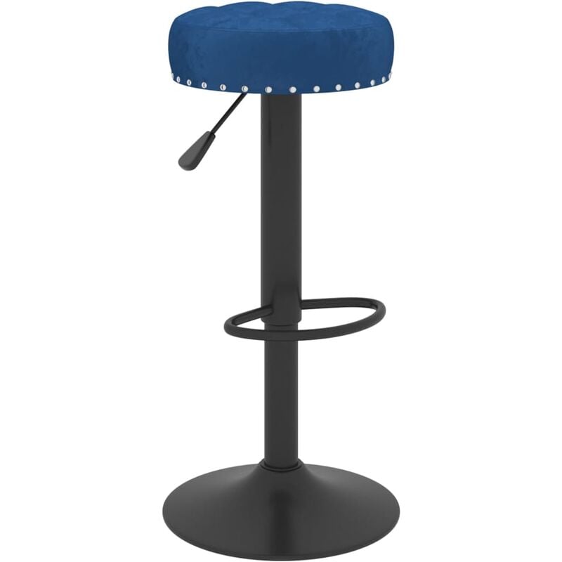 

Taburete de cocina de terciopelo azul