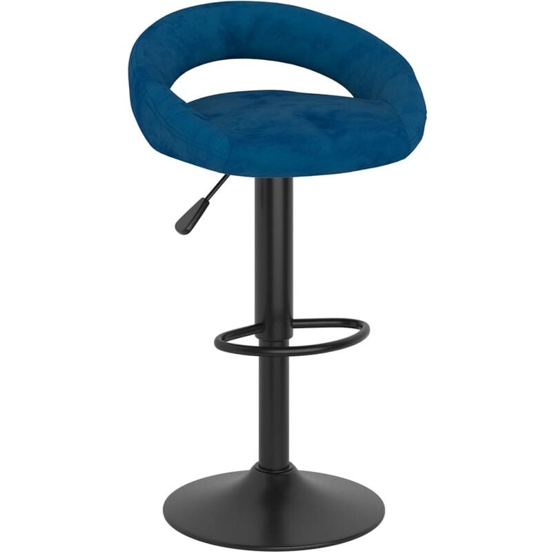 

Taburete de cocina de terciopelo azul