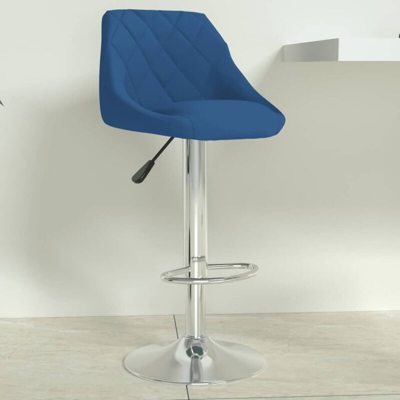 

Taburete de cocina de terciopelo azul