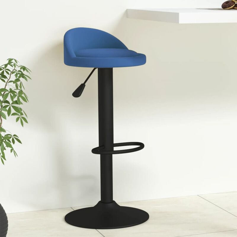 

Taburete de cocina de terciopelo azul