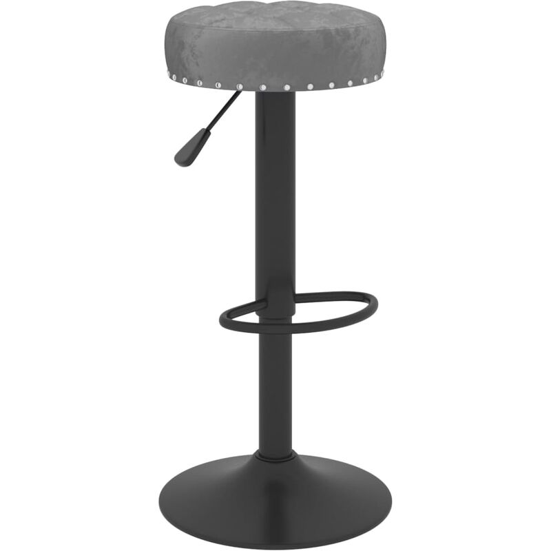 

Taburete de cocina de terciopelo gris oscuro