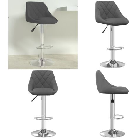 Taburete de cocina de terciopelo gris oscuro - Taburete de cocina - Asiento giratorio