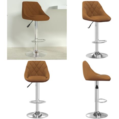 Taburete de cocina de terciopelo marrón - Taburete de cocina - Asiento giratorio
