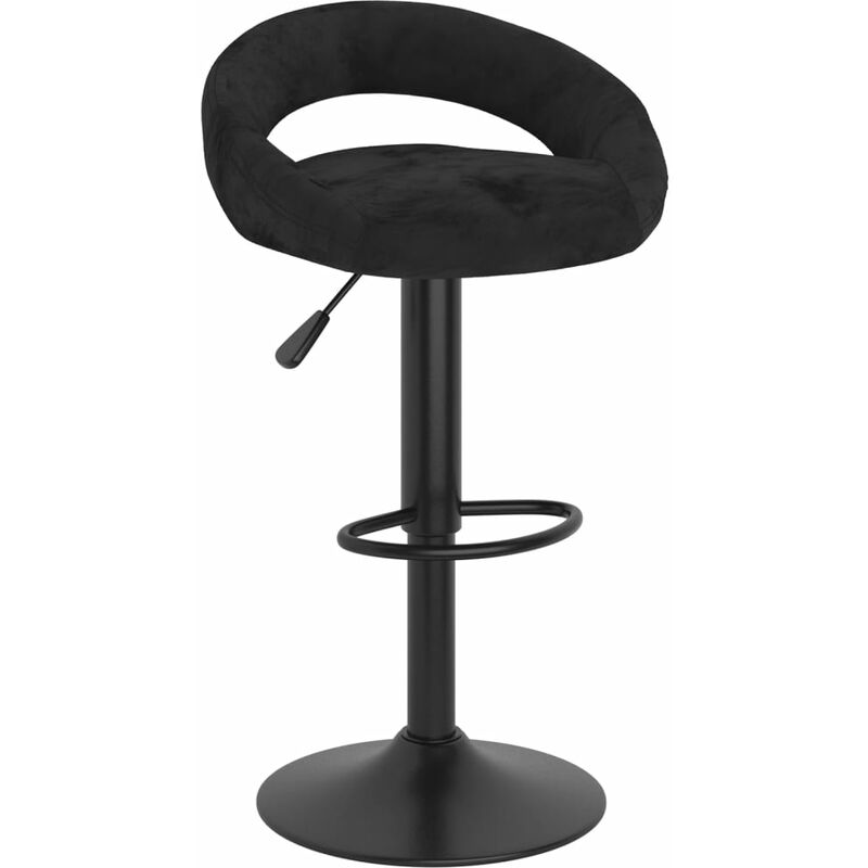 

Taburete de cocina de terciopelo negro