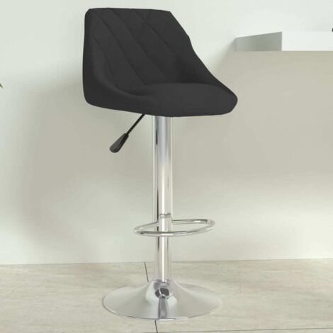 Taburete de cocina de terciopelo negro vidaXL