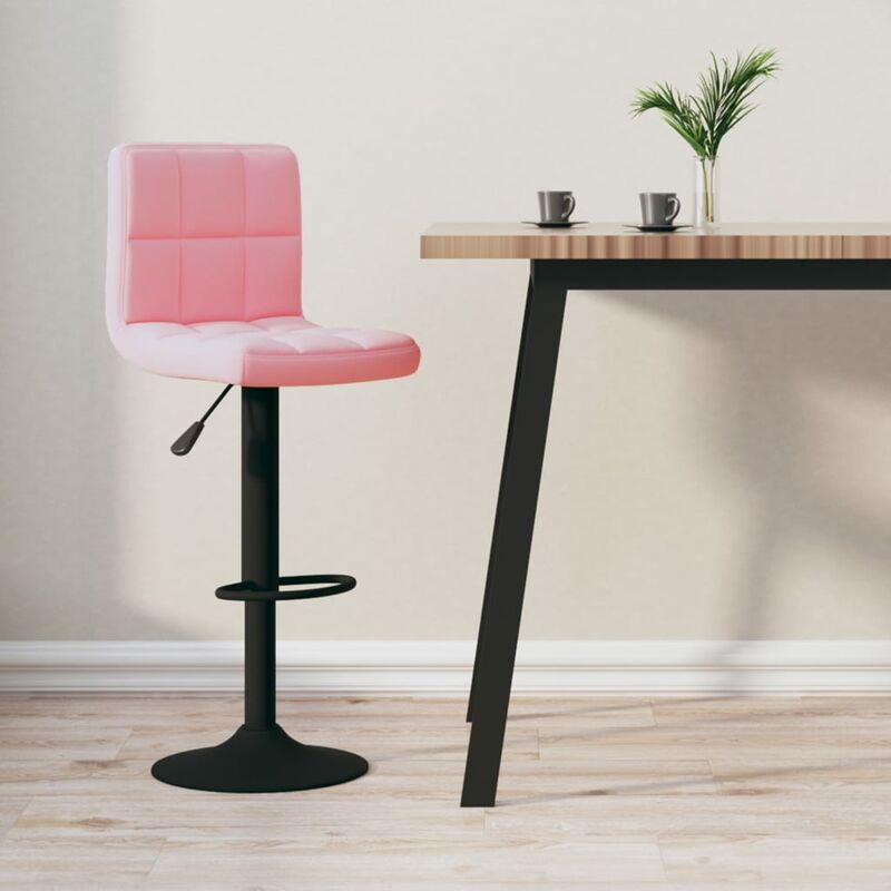 

Taburete de cocina de terciopelo rosa