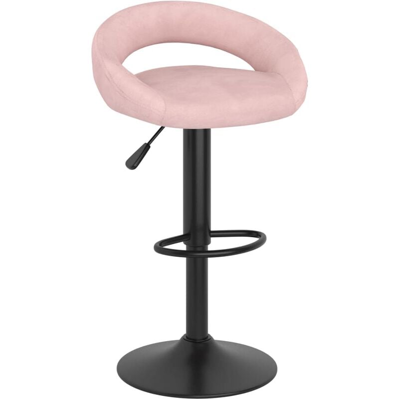 

Taburete de cocina de terciopelo rosa