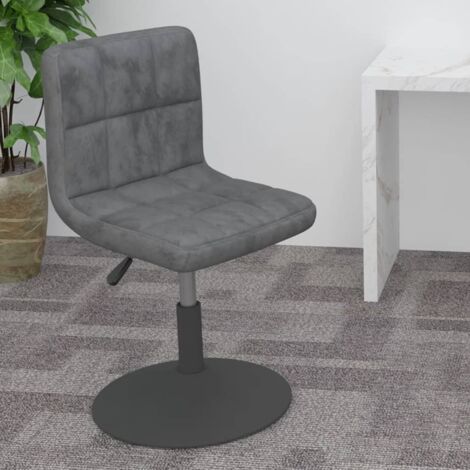 Taburete de cocina giratorio de terciopelo gris oscuro vidaXL