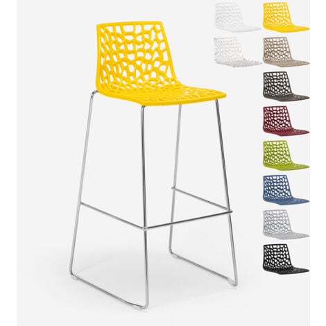 Taburete de Cocina Grand Soleil 74cm Design Spider Slitta Color: Amarillo