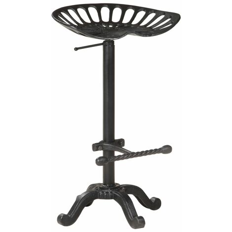 Taburete de cocina hierro fundido negro vidaXL