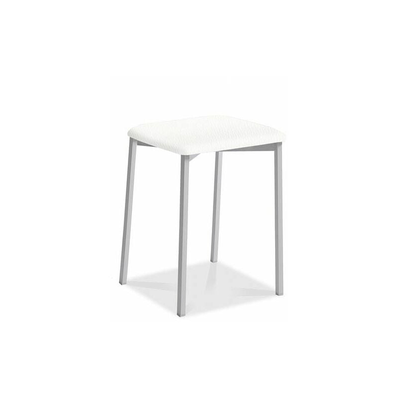 

Taburete de cocina Kati | Tapizado: Polipiel Blanca - Polipiel Blanca