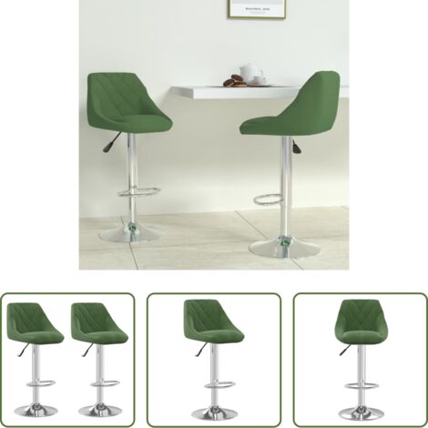 Taburete de cocina -  Taburete de cocina 2 unidades de terciopelo verde oscuro