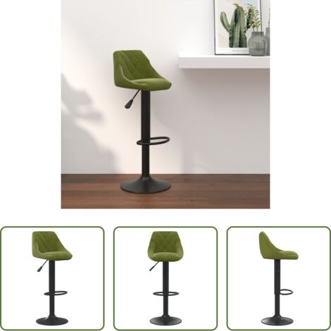 Taburete de cocina -  Taburete de cocina de terciopelo verde claro