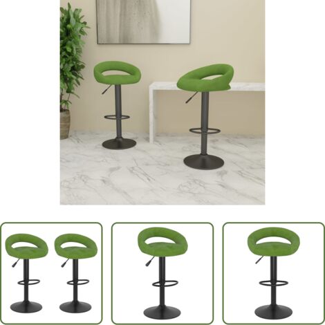 Taburete de cocina -  Taburetes de cocina 2 uds terciopelo verde claro