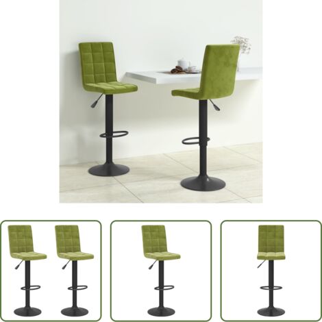 Taburete de cocina -  Taburetes de cocina 2 uds terciopelo verde claro