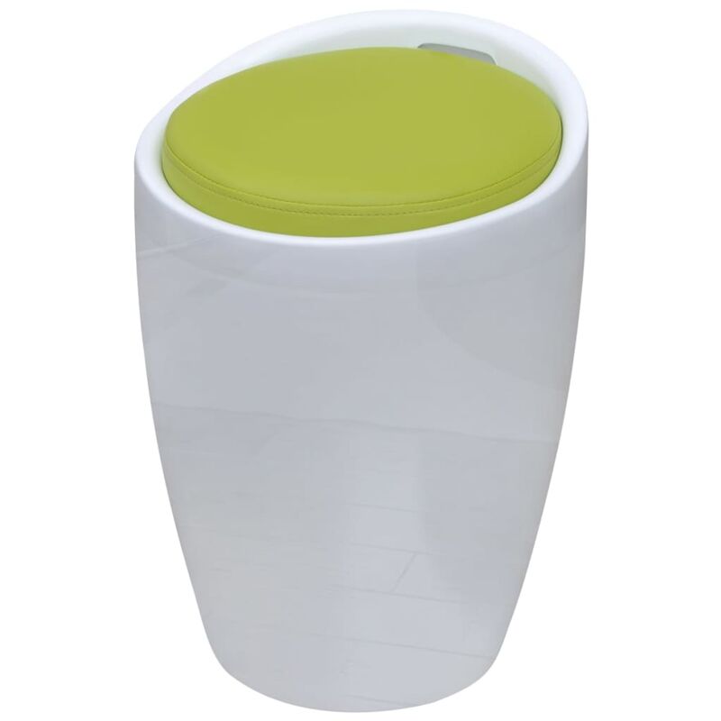 

Taburete de Cuero Sintético Blanco y Verde - Blanco - Vidaxl