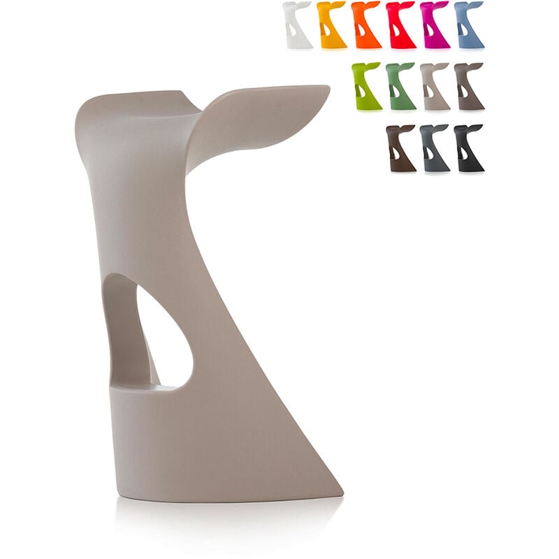

Taburete de diseño moderno para bares y discotecas Koncord | Gris claro - Slide