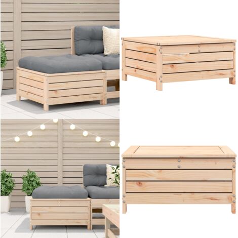 Taburete de jardín con cojín madera maciza de pino - Silla de jardín - Muebles de exterior