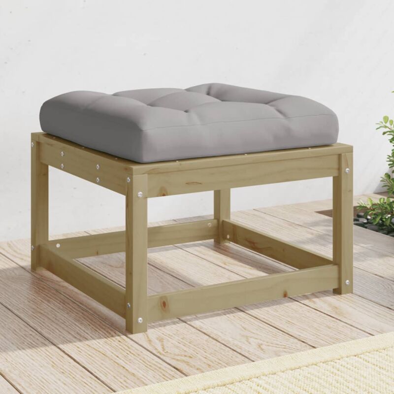 Avimac - Taburete de jardín con cojines madera impregnada de pino
